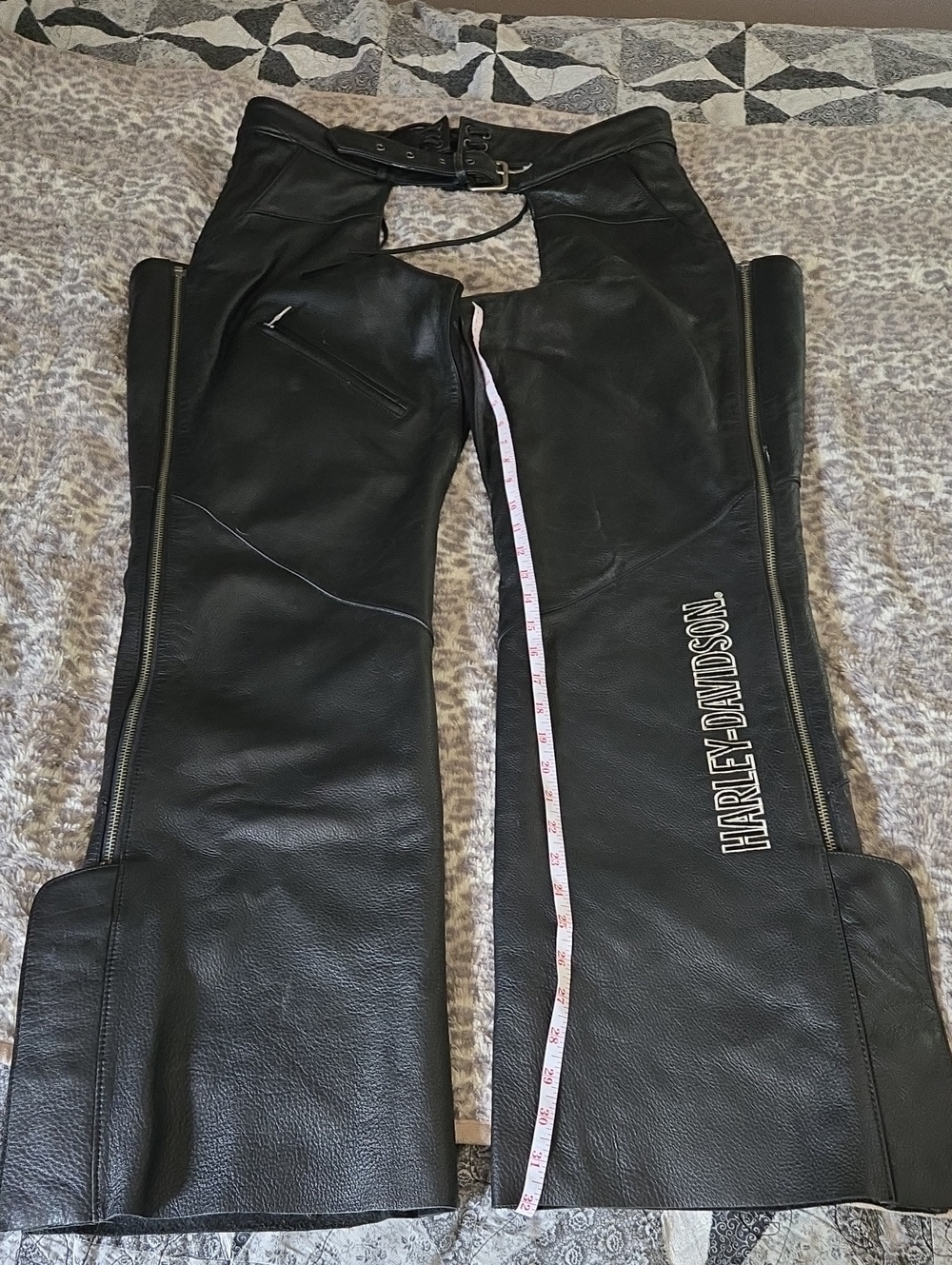 Harley-Davidson Black Leather Women’s Motorcycle Chaps